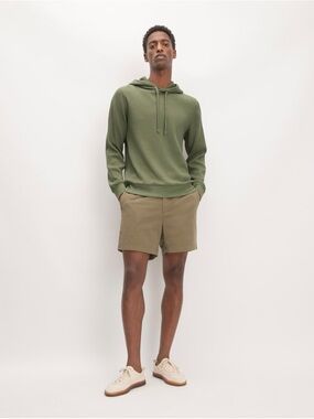 Everlane Men's Hooded Waffle Knit Pullover - Olive